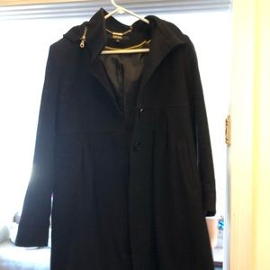 DKNY black wool coat